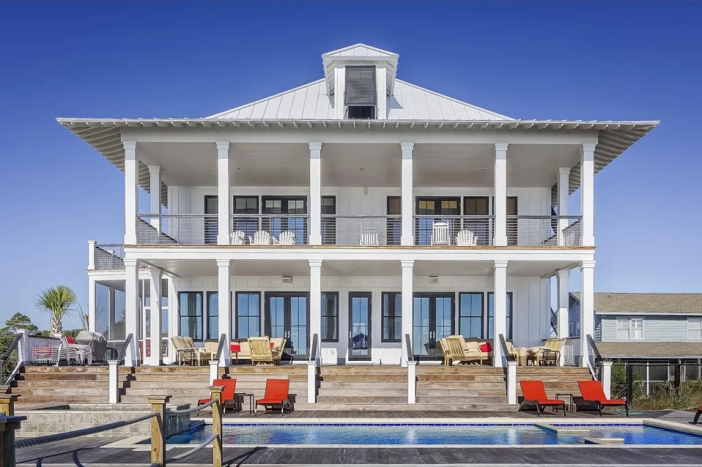 Casa vacacional con piscina, imagen ilustrativa