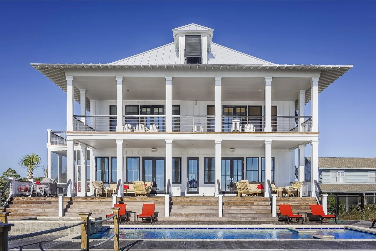 Casa vacacional con piscina, imagen ilustrativa